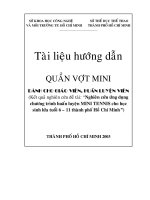 nghiên cứu ứng dụng chương trình huấn luyện mini tennis cho học sinh lứa tuổi 6 – 11 thành phố hồ chí minh 