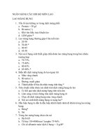 NGÂN HÀNG câu hỏi bộ môn LAO