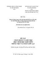 khảo sát thực trạng và đề xuất biện pháp hỗ trợ trẻ học khó các môntiếng việt và toán trong các trường tiểu học tại thành phố hồ chí minh 