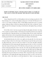 Đề cương NCKH mối quan hệ xã hội và việc làm