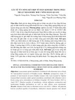 GÂY TÊ TỦY SỐNG KẾT HỢP TÊ THẦN KINH BỊT TRONG PHẪU THUẬT NỘI SOI CẮT u BÀNG QUANG