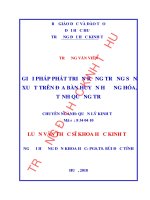 Giải pháp phát triển rừng trồng sản xuất trên địa bàn huyện hướng hóa, tỉnh quảng trị 