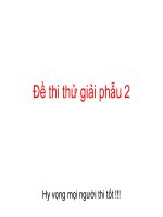 Đề thi thử thực hành giải phẫu 2