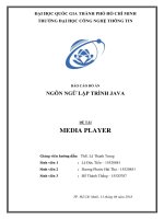 Báo cáo lập trình java phần mềm nghe nhạc có source code