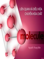 LIÊN QUAN VÀ ĐIỀU HÒA CHUYỂN HÓA CHẤT
