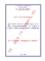 Quản lý vốn đầu tư xây dựng cơ bản thuộc ngân sách nhà nước cấp huyệntại huyện phú vang, tỉnh thừa thiên huế 