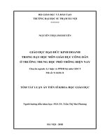 Giáo dục đạo đức kinh doanh trong dạy học môn giáo dục công dân ở trường THPT hiện nay tóm tắt   tieng viet