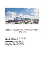 Báo cáo chuyên đề môn nghiệp vụ ngoại thương