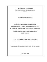 Giáo dục đạo đức kinh doanh trong dạy học môn Giáo dục công dân ở trường THPT hiện nay