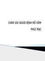 2 CHĂM sóc NGƯỜI BỆNH mổ VIÊM PHÚC mạc 