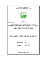 Áp dụng quy trình chăm sóc, nuôi dưỡng và phòng trị bệnh cho lợn nái sinh sản tại công ty cổ phần khai thác khoáng sản Thiên Thuận Tường  Quảng Ninh (Khóa luận tốt nghiệp)