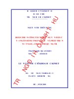 Hoàn thiện công tác huy động vốn dân cư tại ngân hàng TMCP đầu tư và phát triển việt nam   chi nhánh quảng trị 