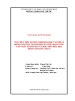 Tổ chức một số trò chơi hóa học vào hoạt động giáo dục ngoài giờ lên lớp nhằm nâng cao chất lượng dạy và học môn hóa học trong trường THCS 