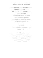 As long as you love me 