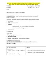 Giáo án tiếng anh lớp 6 chọn bộ theo chương trình PTNLHS   trung lê thành 