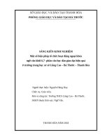 Một số biện pháp tổ chức hoạt động ngoại khóa ngữ văn khối 6,7   phần văn học dân gian đạt hiệu quả ở trường THCS lũng cao 