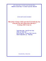 Biện pháp sử dụng có hiệu quả một số kỹ thuật dạy học trong dạy học theo nhóm môn sinh học lớp 9 ở trường THCS lâm xa 