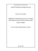 Nghiên cứu tính chất quang của cấu trúc một chiều ZnS chế tạo bằng phương pháp bốc bay nhiệt (Luận án tiến sĩ)