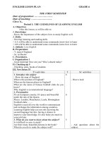 Giáo án tiếng anh lớp 6 chọn bộ theo chương trình PTNLHS   giáo án học kì 1  nam đao doanh 