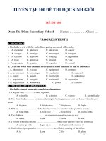 TUYỂN TẬP 100 ĐỀ HỌC SINH GIỎI LỚP 7