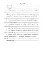 Tìm hiểu thực tiễn thực hiện quy trình quyết định dự toán ngân sách nhà nước tại quốc hội ở việt nam trong những năm gần đây và đưa ra các ý kiến bình 