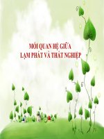 Tiểu luận phân tích mối quan hệ giữa lạm phát và thất nghiệp slide 