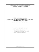 Kinh nghiệm trong công tác bổ sung tài liệu thư viện trường tiểu học vân am 1, ngọc lặc 