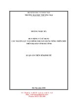 LA03 078 huy động và sử dụng các nguồn lực tài chính cho xây dựng nông thôn mới trên địa bàn tỉnh hà tĩnh 