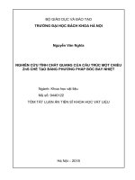 Luận án tiến sĩ nghiên cứu tính chất quang của cấu trúc một chiều zns chế tạo bằng phương pháp bốc bay nhiệt (tt) 