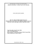 Một số giải pháp quản lí, chỉ đạo ôn thi học sinh giỏi nhằm nâng cao chất lượng đội tuyển học sinh giỏi văn hóa lớp 9 trường tru 
