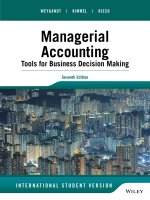 giáo trình  Managerial accounting tools for business decision makring 7th by weygandt kimmel kieso