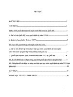 Tìm hiểu thực tiễn quy trình quyết định dự toán NSNN tại quốc hội ở việt nam trong những năm gần đây và đưa ra ý kiến bình luận cần thiết 