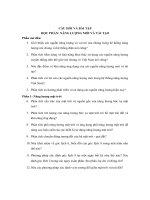 CÂU HỎI VÀ BÀI TẬP HỌC PHẦN: NĂNG LƯỢNG MỚI VÀ TÁI TẠO