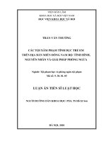 Các tội xâm phạm tình dục trẻ em trên đại bàn miền đông nam bộ tình hình, nguyên nhân và giái pháp phòng ngừa 