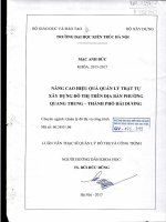 Nâng cao hiệu quả quản lý trật tự xây dựng đô thị trên địa bàn phường quang trung, thành phố hải dương (tt) 