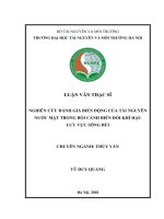 Nghiên cứu đánh giá biến động của tài nguyên nước mặt trong bối cảnh biến đổi khí hậu lưu vực sông bùi 