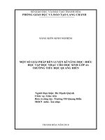 Một số biện pháp rèn kỹ năng đọc   hiểu học đọc nhạc cho HS lớp 4a   trường TH quang hiến 