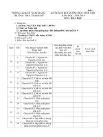 Kế hoạch giảng dạy bồi dưỡng môn hóa khối 8,9