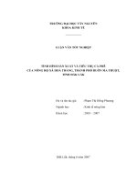 TÌNH HÌNH sản XUẤT và TIÊU THỤ cà PHÊ của NÔNG hộ xã HOÀ THẮNG, THÀNH PHỐ BUÔN MA THUỘT, TỈNH đắk lắk 