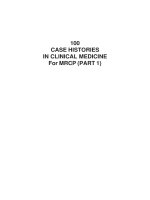 100 Case Histories in Clinical Medicine For MRCP by Jypee (PART 1)