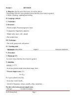 Giáo án tiếng anh lớp 7 cả năm soạn theo mẫu tập huấn mới   giáo án cả năm  thư tống thị anh 