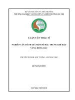 Nghiên cứu đánh giá một số đặc trưng khí hậu vùng đông bắc 