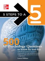 5 Steps to a 5 500 AP Psychology Questions to Know by Test Day