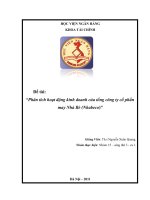 Tiểu luận phân tích hoạt động kinh doanh công ty may nhà bè