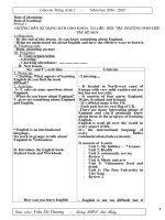 Giáo án tiếng anh lớp 8  cả năm soạn theo tập huấn mới  giáo án cả năm  thương trần thị 