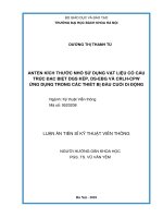 Anten kích thước nhỏ sử dụng vật liệu cấu trúc đặc biệt DGS kép, DS-EBG và CRLH-CPW ứng dụng trong các thiết bị đầu cuối di động