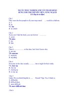 Bộ câu hỏi 90 câu trắc nghiệm tiếng anh ôn thi nâng ngạch, thi công chức (có đáp án)