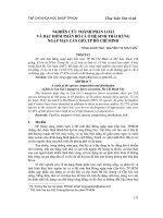 NGHIÊN CỨU THÀNH PHẦN LOÀI VÀ ĐẶC ĐIỂM PHÂN BỐ CÁ Ở HỆ SINH THÁI RỪNG NGẬP MẶN CẦN GIỜ, TP HỒ CHÍ MINH