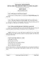 Bộ câu hỏi tham khảo ôn thi chuyên viên, nâng ngạch, công chức  Phần 1