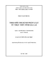 Theo dõi thi hành pháp luật từ thực tiễn tỉnh gia lai 